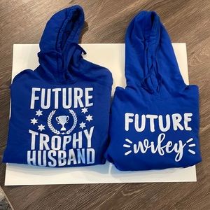 2 future wife and husband Hoodies medium and small